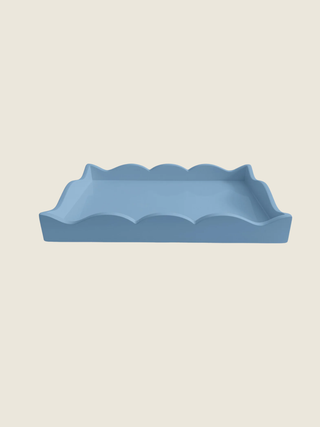 Scalloped Book Topper Tray - Cornflower Blue