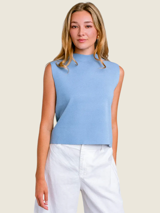 Betty Solid Top - Coastal Blue