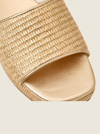 Bay Flatform- Metallic Raffia
