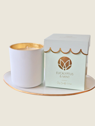 Eucalyptus & Mint Scalloped Soy Candle