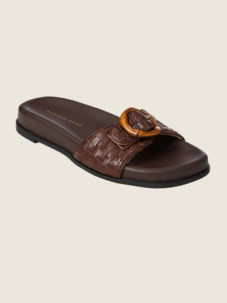 Essex Slide- Embossed Leather