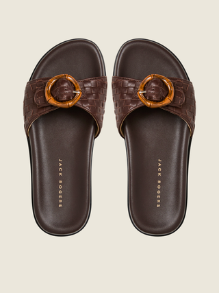 Essex Slide- Embossed Leather