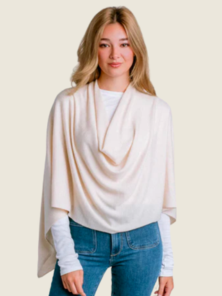 Eden 2 Poncho - Ecru