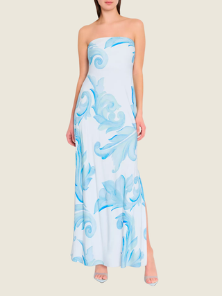 Vera Satin Floral Maxi Dress