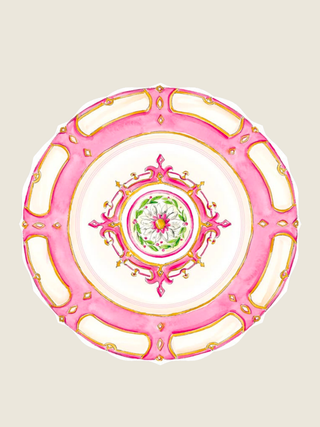 Pink Garden Party Plate Posh Die Cut Placemat