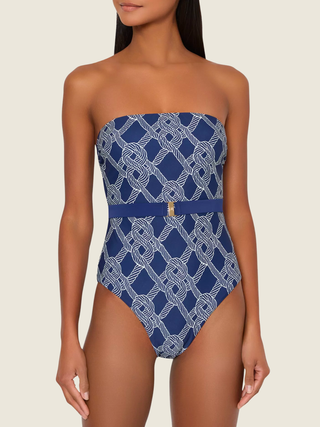 Rope Print One Piece