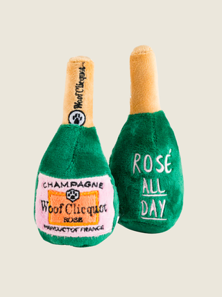 Rose Champagne Bottle Squeaker Toy