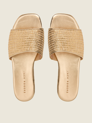 Bay Flatform- Metallic Raffia