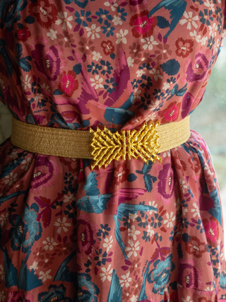 Stretch Raffia Belt Band