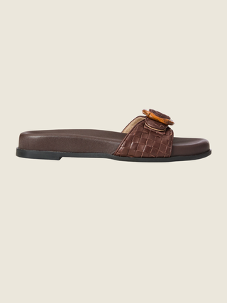 Essex Slide- Embossed Leather