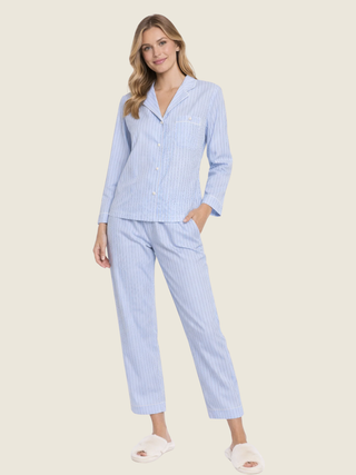 Margot Pinstripe Poplin Pajama Set