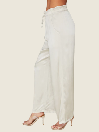Viscose Wide Leg Palazzo Pant with Drawstring and Pockets