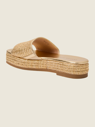 Bay Flatform- Metallic Raffia