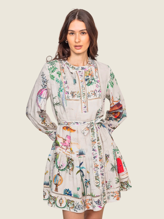 Tern Pleated Yoke Mini Dress