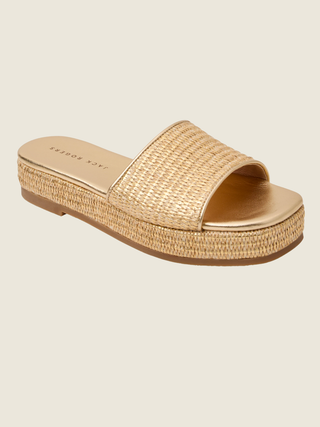 Bay Flatform- Metallic Raffia