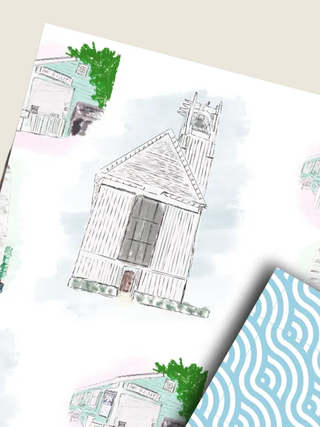 Seaside Florida Reversible Gift Wrap Sheets