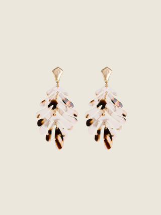 Cocoa Petite Palm Drop Statement Earrings