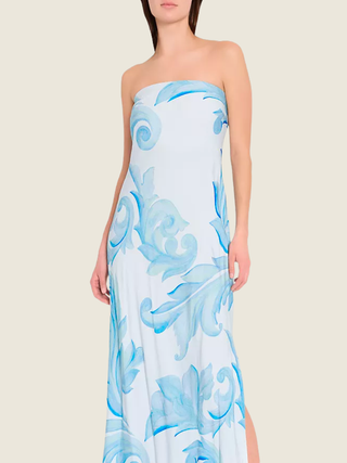 Vera Satin Floral Maxi Dress