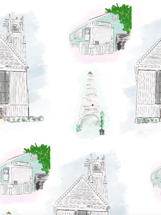 Seaside Florida Reversible Gift Wrap Sheets