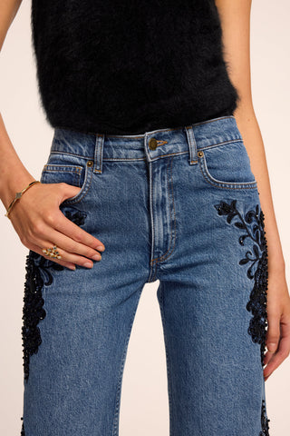 Lea Beaded Cropped Jean