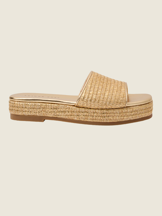 Bay Flatform- Metallic Raffia