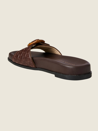 Essex Slide- Embossed Leather