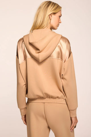 Fiona Satin Knit Hoodie Jacket
